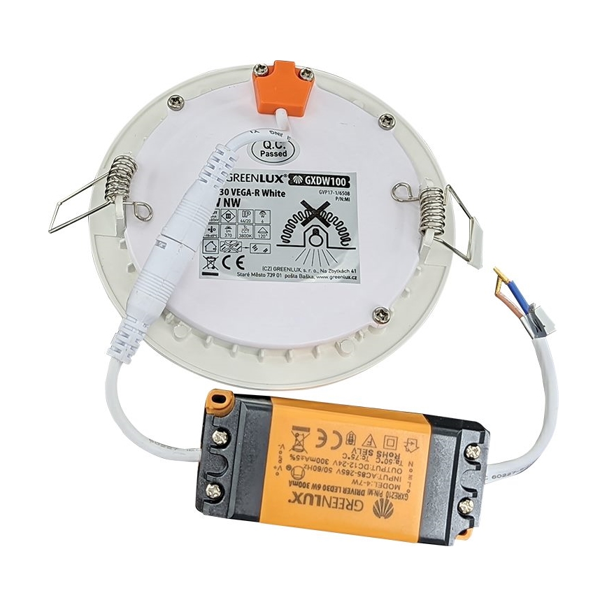 Infälld LED badrumsbelysning VEGA LED/6W/230V 3800K diameter 11,8 cm IP44