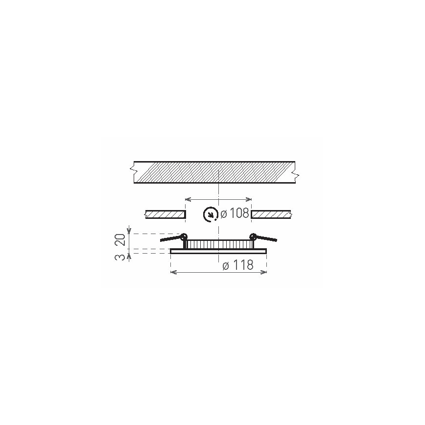 Infälld LED badrumsbelysning VEGA LED/6W/230V 3800K diameter 11,8 cm IP44