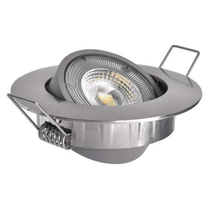 Infälld LED-belysning  EXCLUSIVE 1xLED/5W/230V 3000 K silver