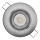 Infälld LED-belysning  EXCLUSIVE 1xLED/5W/230V 4000 K silver