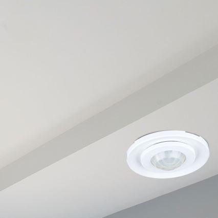 Infälld rörelsesensor PIR 360° 400W/230V vit