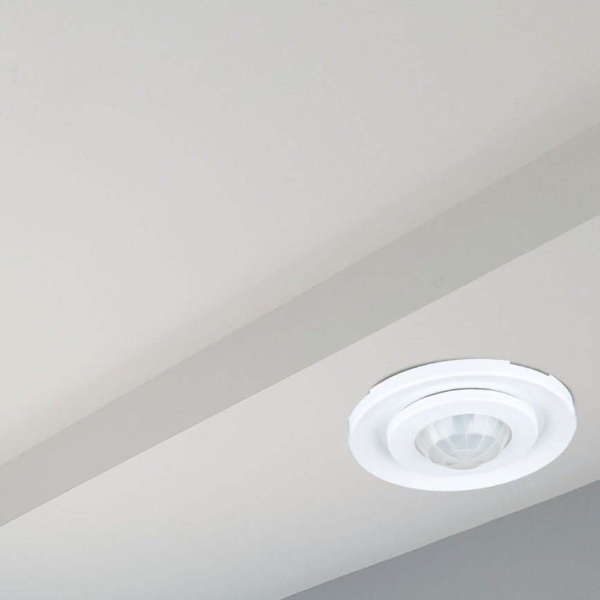Infälld rörelsesensor PIR 360° 400W/230V vit