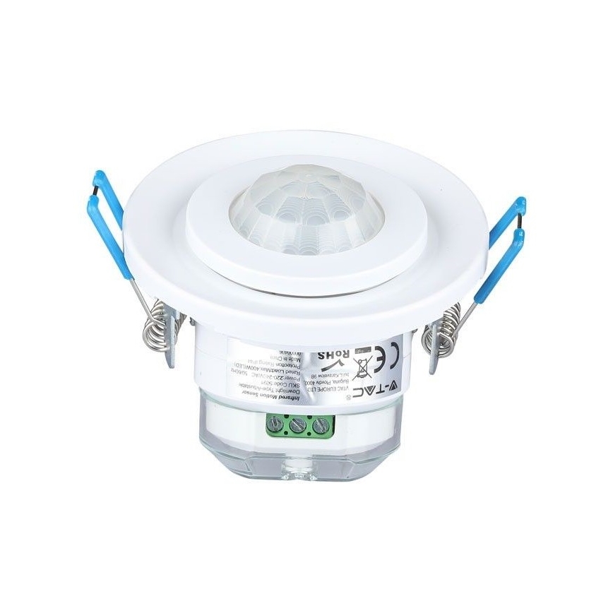 Infälld rörelsesensor PIR 360° 400W/230V vit