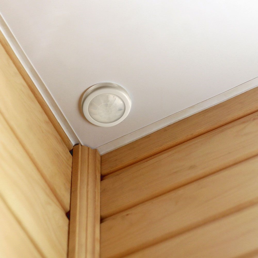 Infälld rörelsesensor PIR 360° 400W/230V vit