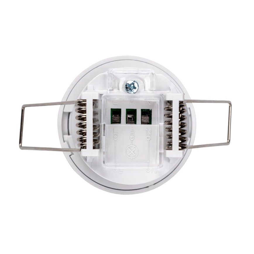 Infälld rörelsesensor PIR 360° 400W/230V vit
