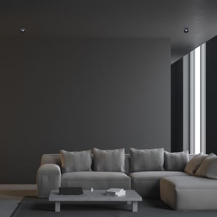 Infälld spotlight  BALI 1xGU5,3/MR16/25W/12V rund  svart
