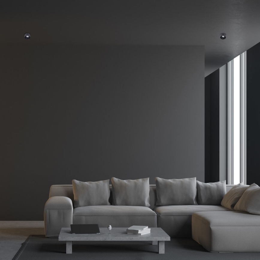 Infälld spotlight  BALI 1xGU5,3/MR16/25W/12V rund  svart