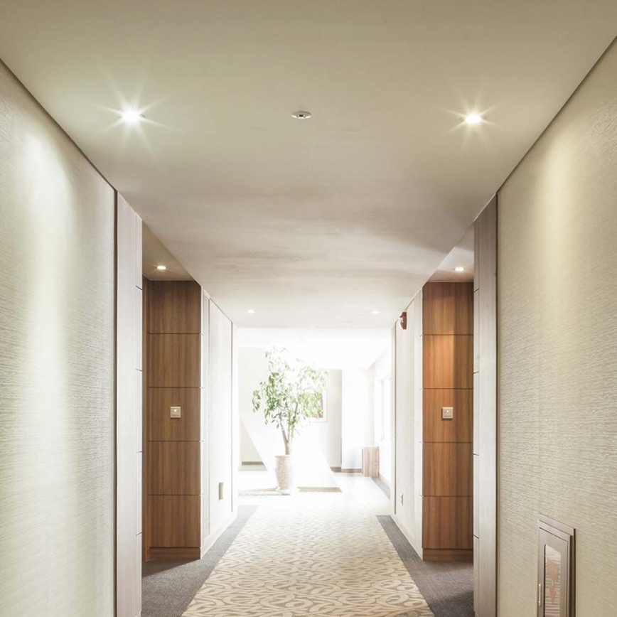 Infälld taklampa GU10 Ø 9 cm vit