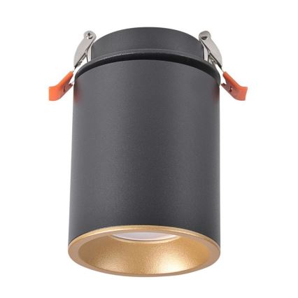 Infälld spotlight HARON 1xGU10/10W/230V svart/guld