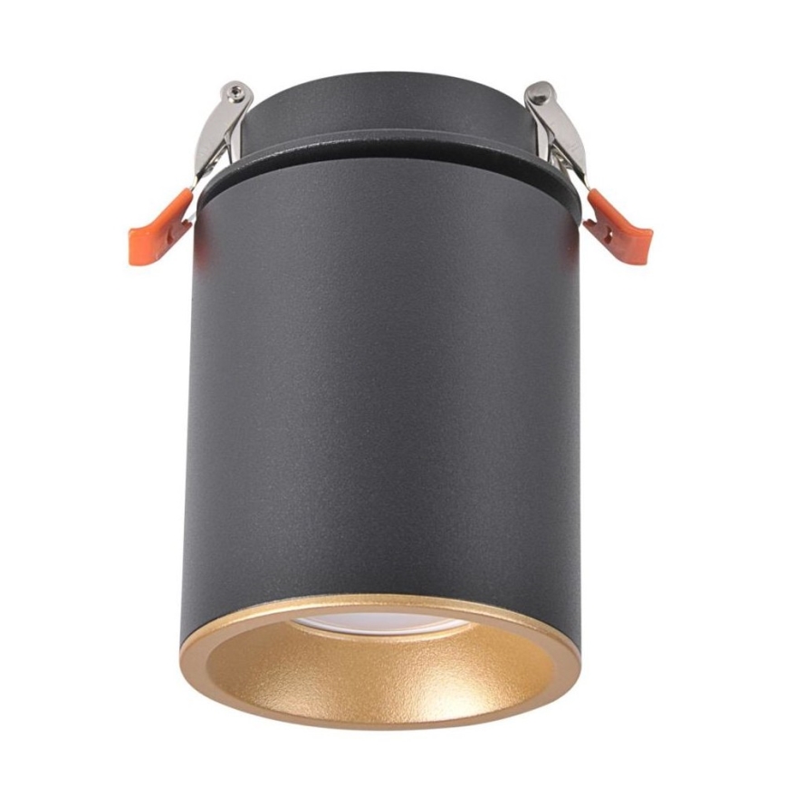 Infälld spotlight HARON 1xGU10/10W/230V svart/guld