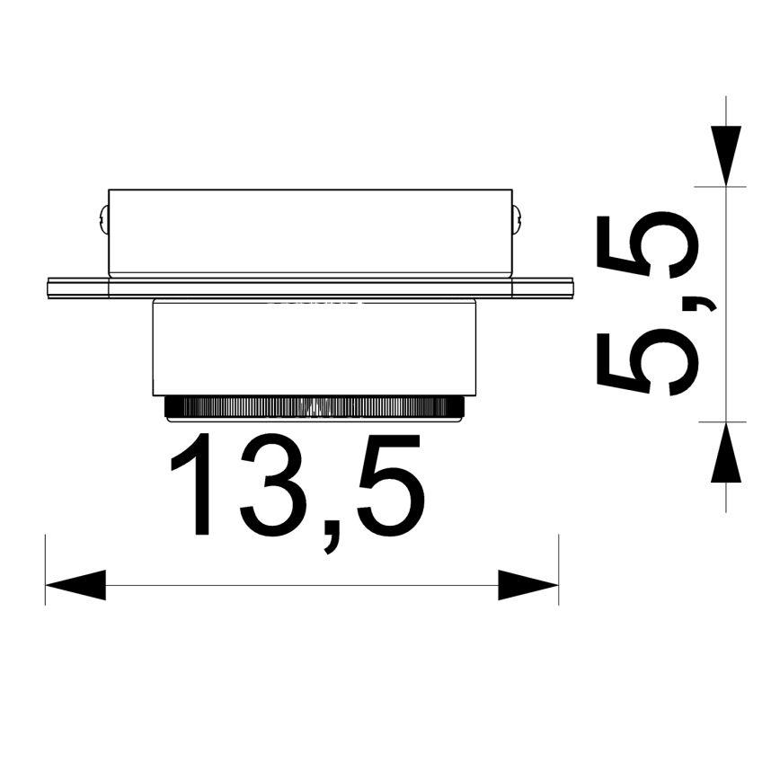 Infälld spotlight KIDO 1xGX53/8W/230V svart/beige/ek