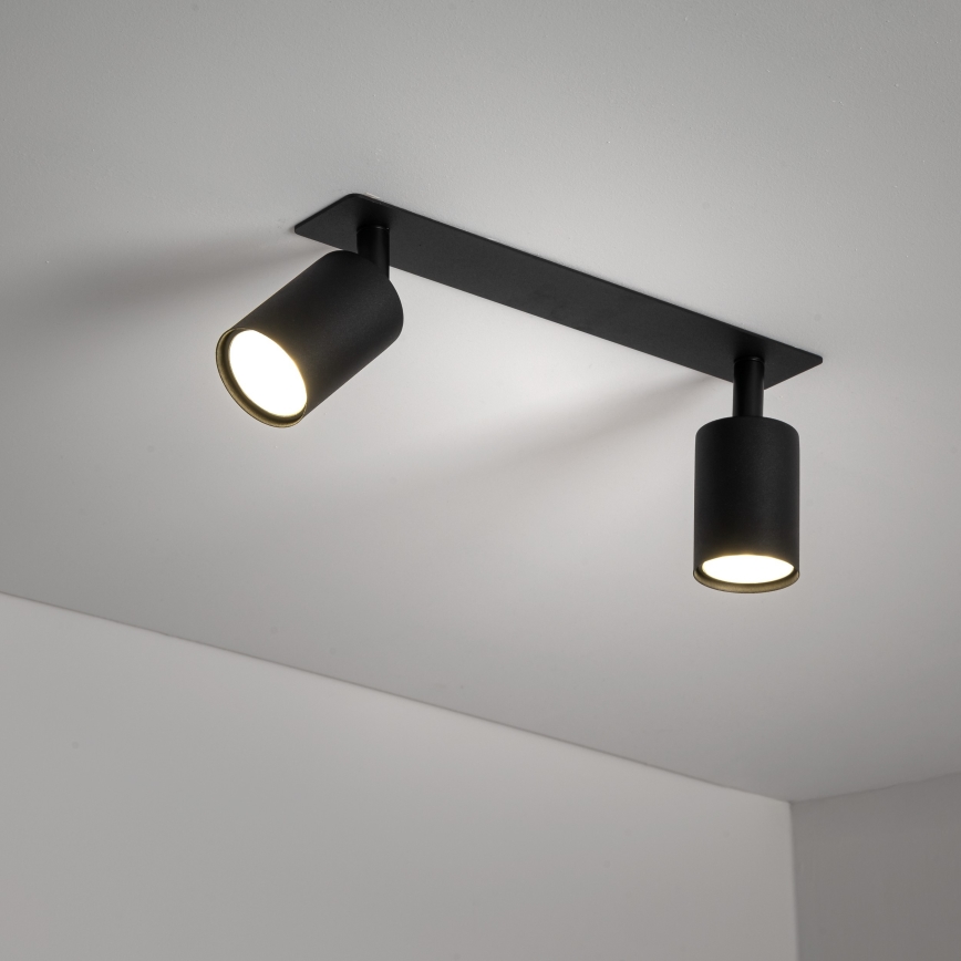 Infälld spotlight NEX 2xGU10/10W/230V svart