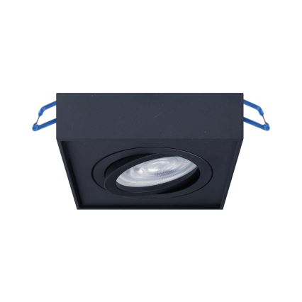 Infälld spotlight NUSA 1xGU5,3/MR16/50W/12V vinklat svart