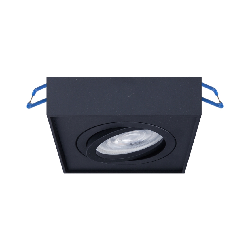 Infälld spotlight NUSA 1xGU5,3/MR16/50W/12V vinklat svart