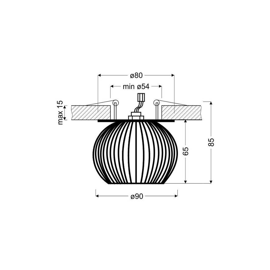 Infälld spotlight SK 93 1xG9/40W/230V vit