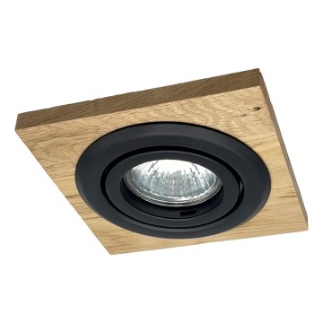Infälld spotlight TOBBY 1xGU10/20W/230V 11,5x11,5 cm ek/svart