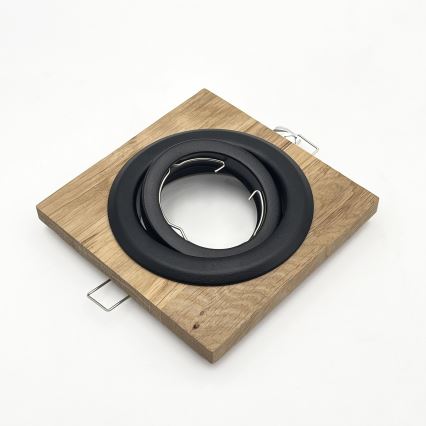 Infälld spotlight TOBBY 1xGU10/20W/230V 11,5x11,5 cm ek/svart