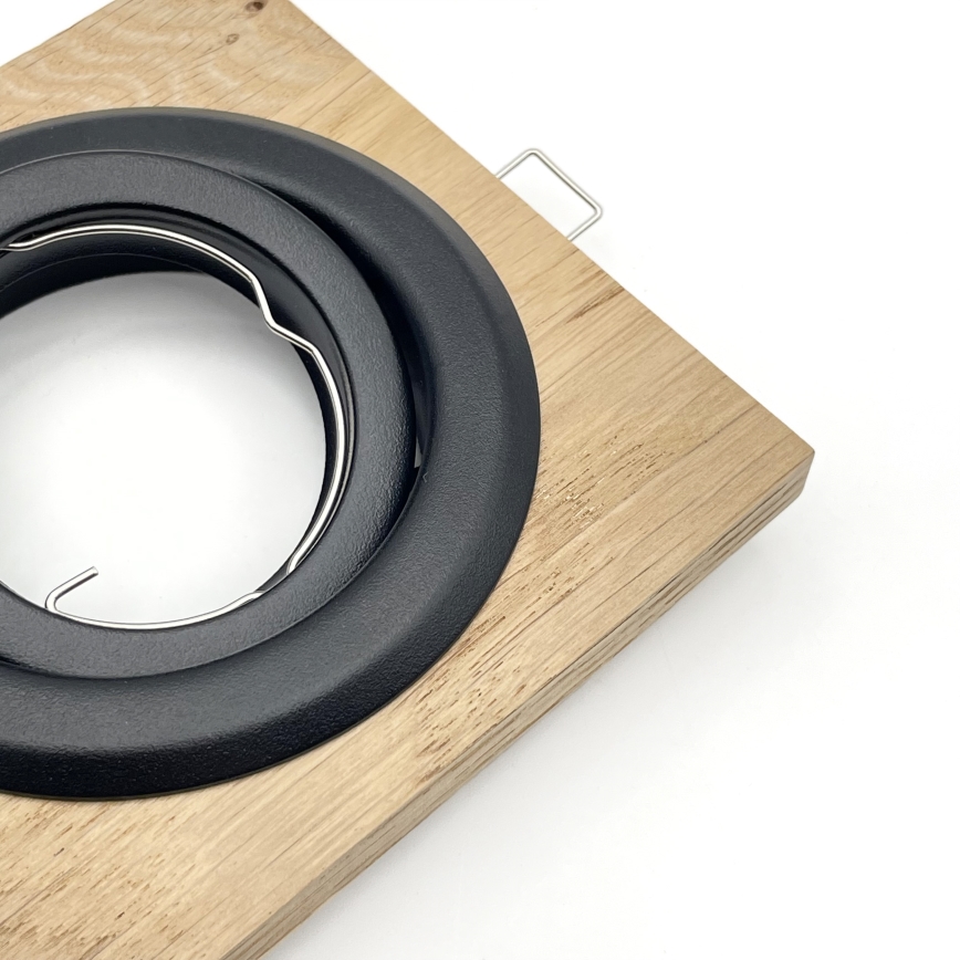 Infälld spotlight TOBBY 1xGU10/20W/230V 11,5x11,5 cm ek/svart