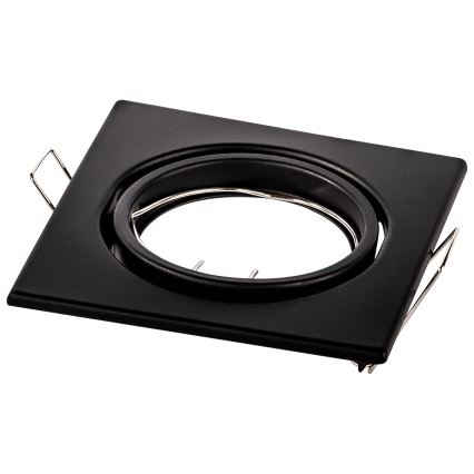 Infälld takarmatur 1xGU10/MR16/10W/230V 9x9 cm svart