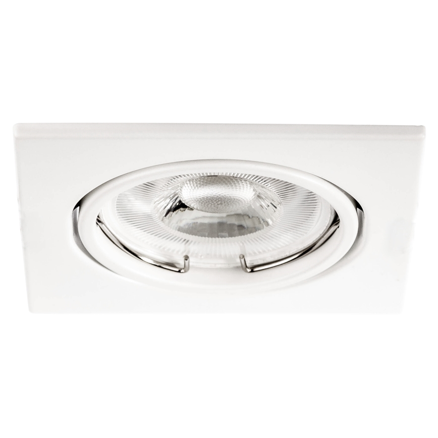 Infälld takarmatur 1xGU10/MR16/10W/230V 9x9 cm vit