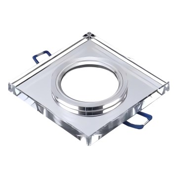 Infälld taklampa 1xGU10/MR16/10W/230V 9x9 cm polerad krom