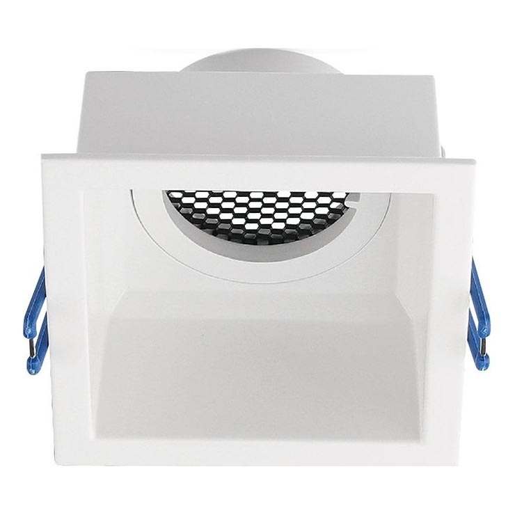 Infälld taklampa GU10 9x9 cm vit
