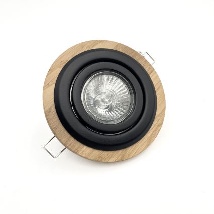 Infälld taklampa TOBBY 1xGU10/20W/230V Ø 11,5 cm ek/svart