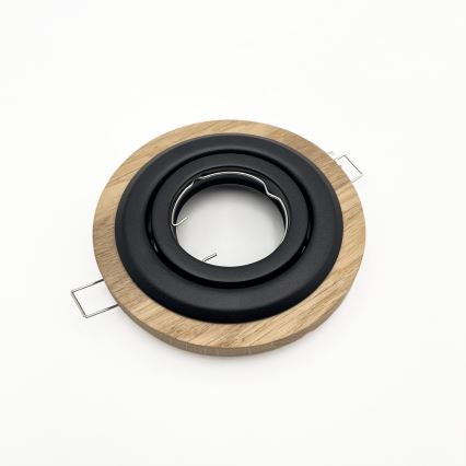 Infälld taklampa TOBBY 1xGU10/20W/230V Ø 11,5 cm ek/svart