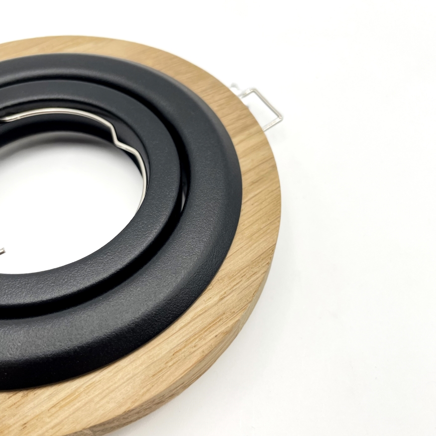 Infälld taklampa TOBBY 1xGU10/20W/230V Ø 11,5 cm ek/svart