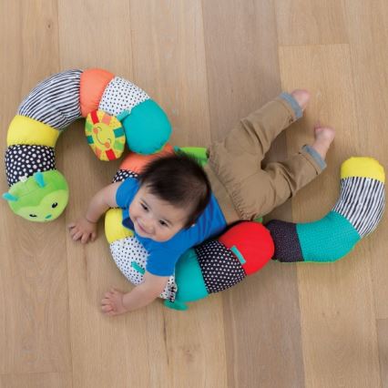 Infantino - Barn tummy time pillow 2i1 larv