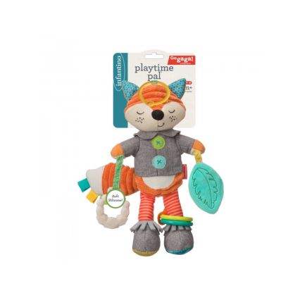 Infantino - Plyschleksak med tuggleksak 30 cm male räv