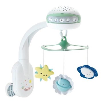 Infantino - Spjälsäng mobil med melody 3i1 3xAA grön