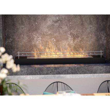 InFire - BIO eldstad 8x120 cm 3kW svart