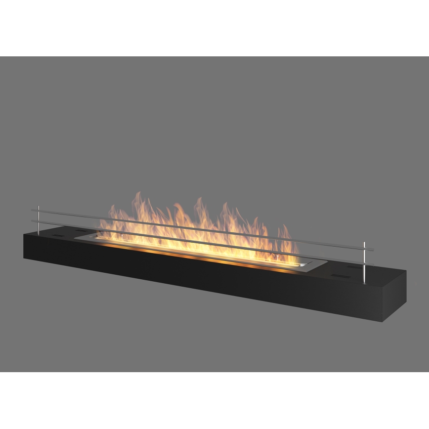 InFire - BIO eldstad 8x120 cm 3kW svart