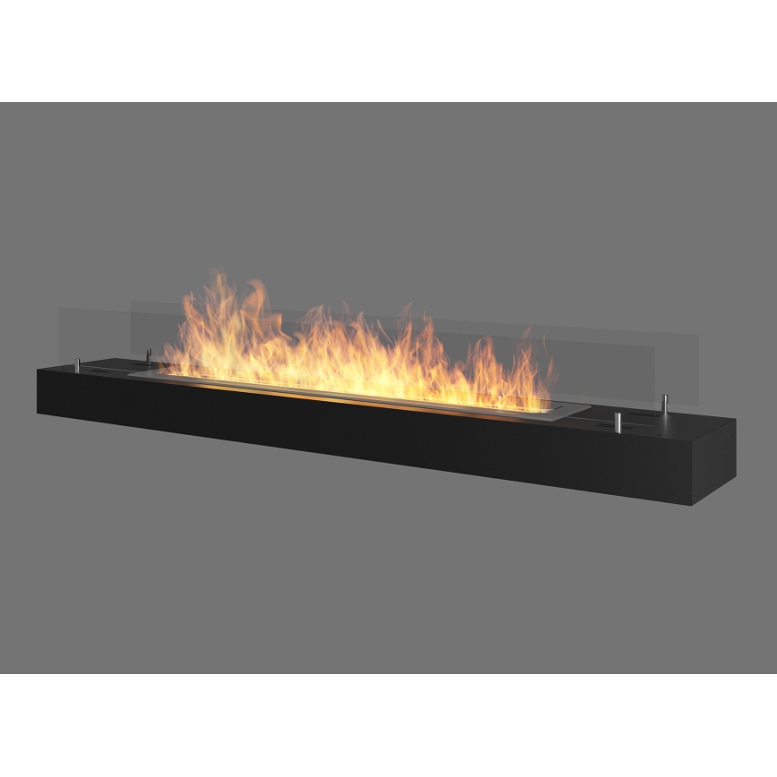 InFire - BIO eldstad 8x120 cm 3kW svart