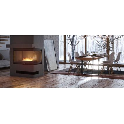 InFire - BIO eldstad 8x40 cm 3kW svart