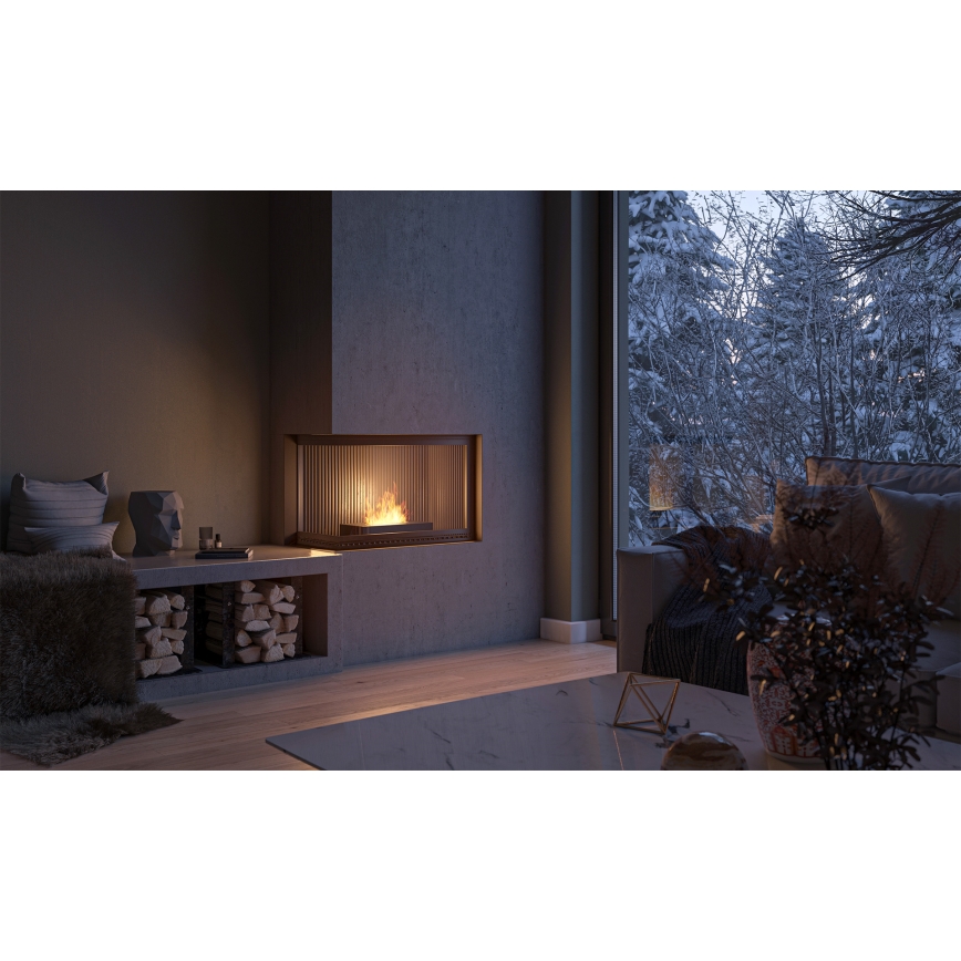 InFire - BIO eldstad 8x40 cm 3kW svart