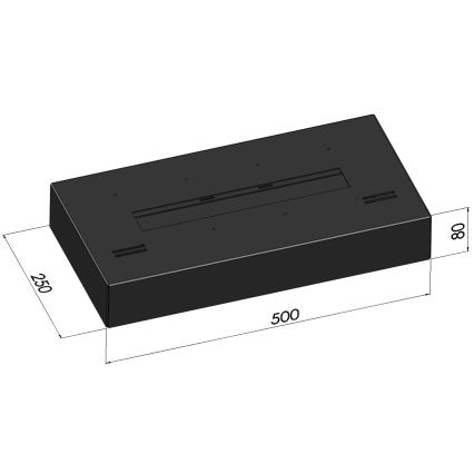 InFire - BIO eldstad 8x50 cm 3kW svart