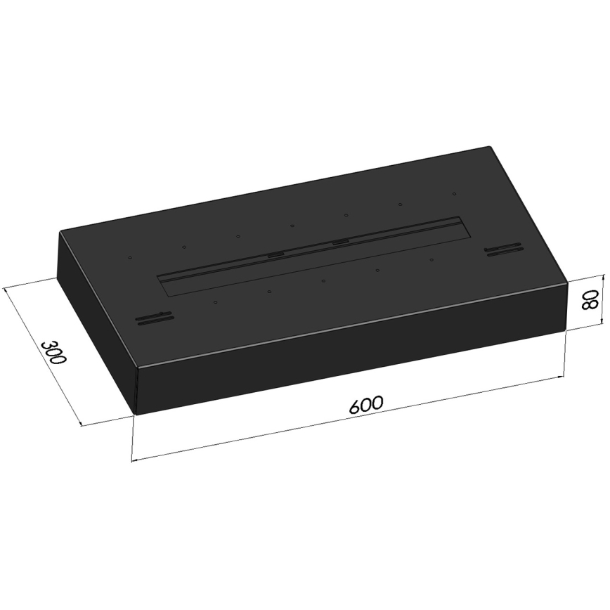 InFire - BIO eldstad 8x60 cm 3kW svart