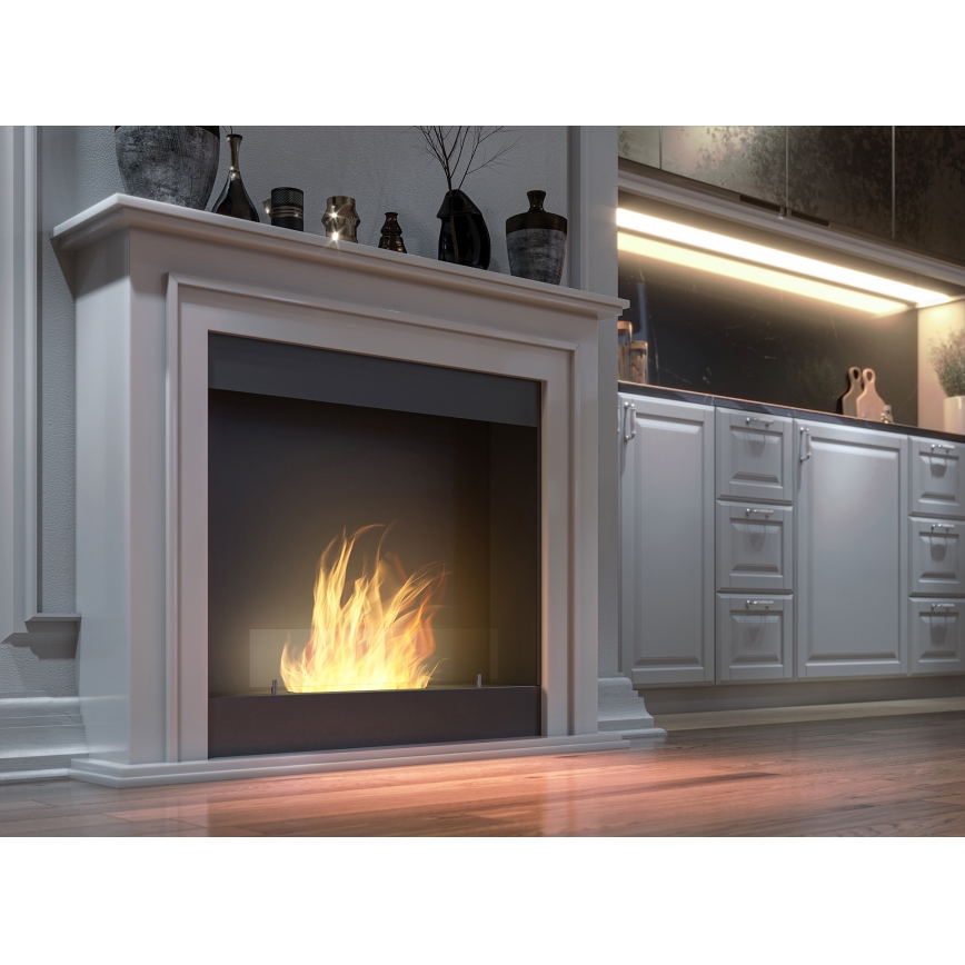 InFire - BIO eldstad 90x112,5 cm 3kW vit
