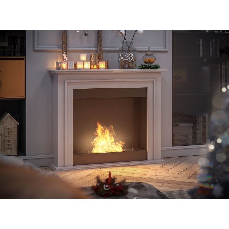 InFire - BIO eldstad 90x112,5 cm 3kW vit