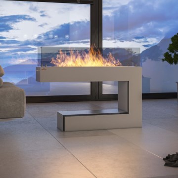 InFire - BIO fireplace 110x85,5 cm 3kW vit