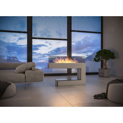 InFire - BIO fireplace 110x85,5 cm 3kW vit