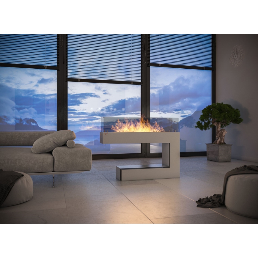 InFire - BIO fireplace 110x85,5 cm 3kW vit