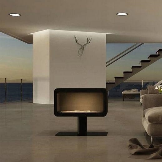 InFire - BIO fireplace 82,5x74,3 cm 3kW svart