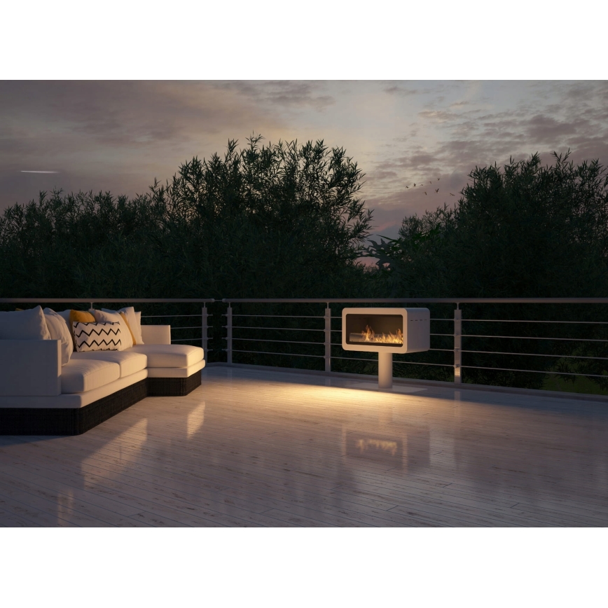 InFire - BIO fireplace 82,5x78 cm 3kW vit