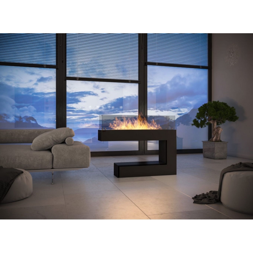 InFire - BIO-eldstad 110x92 cm 3 kW svart