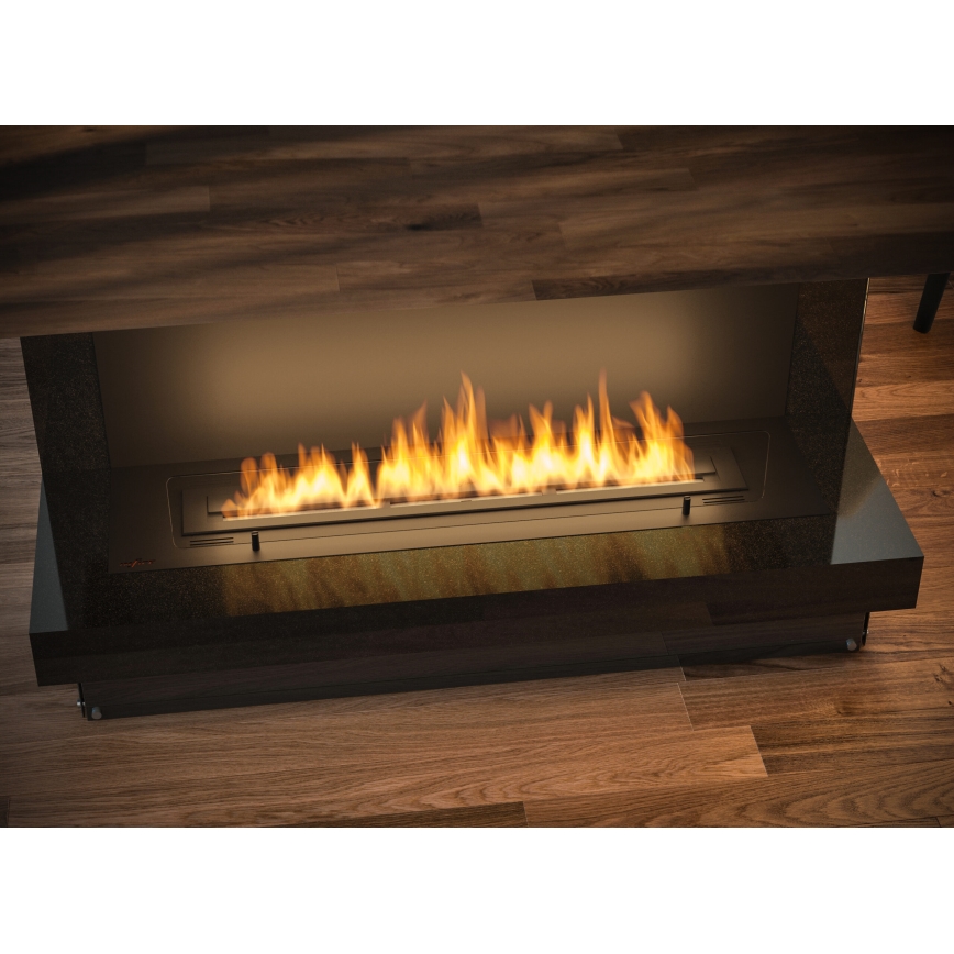 InFire - Built-in BIO fireplace 100x45 cm 3kW svart
