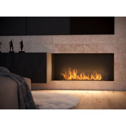 InFire - Built-in BIO fireplace 100x45 cm 3kW svart
