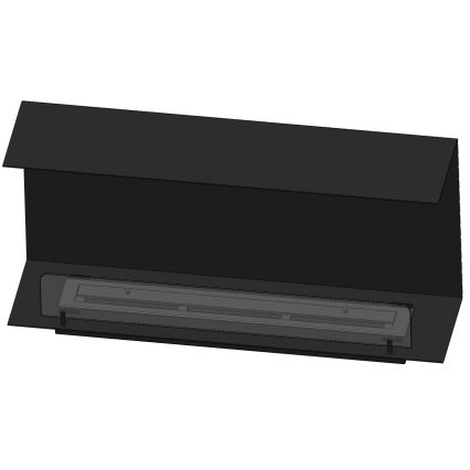 InFire - Built-in BIO fireplace 100x45 cm 3kW svart